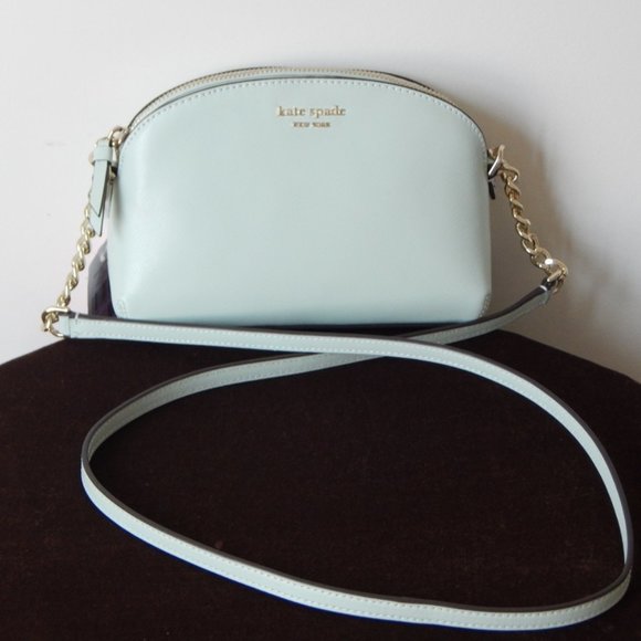 NWT Kate Spade Cameron Hilli Saffiano Leather Crystal Blue XBody Shoulder Bag - Picture 1 of 14